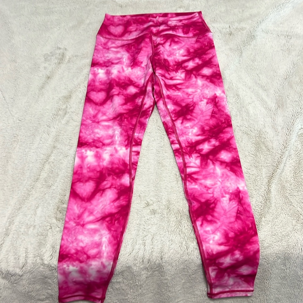 Wild South hot pink marbled leggings size medium